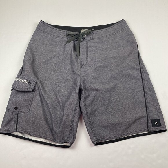 Rip Curl Board Shorts Men’s 36 Gray Surf Swim Trunks Cargo Drawstrings - Picture 1 of 11
